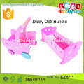 high quality lovely baby stroller girl game Mini Wood Doll Pram